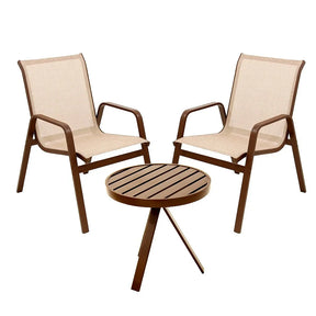 Kit com 2 Poltronas Lótus Premium + Mesa Lateral