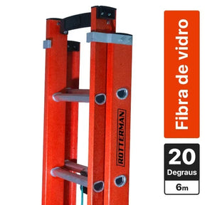 Escada De Fibra De Vidro Extensível 3,60 X 6 M - Rotterman