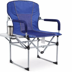 Cadeira de Praia Lazer Dobrável com Braço para Bebidas Lateral Super Reforçada