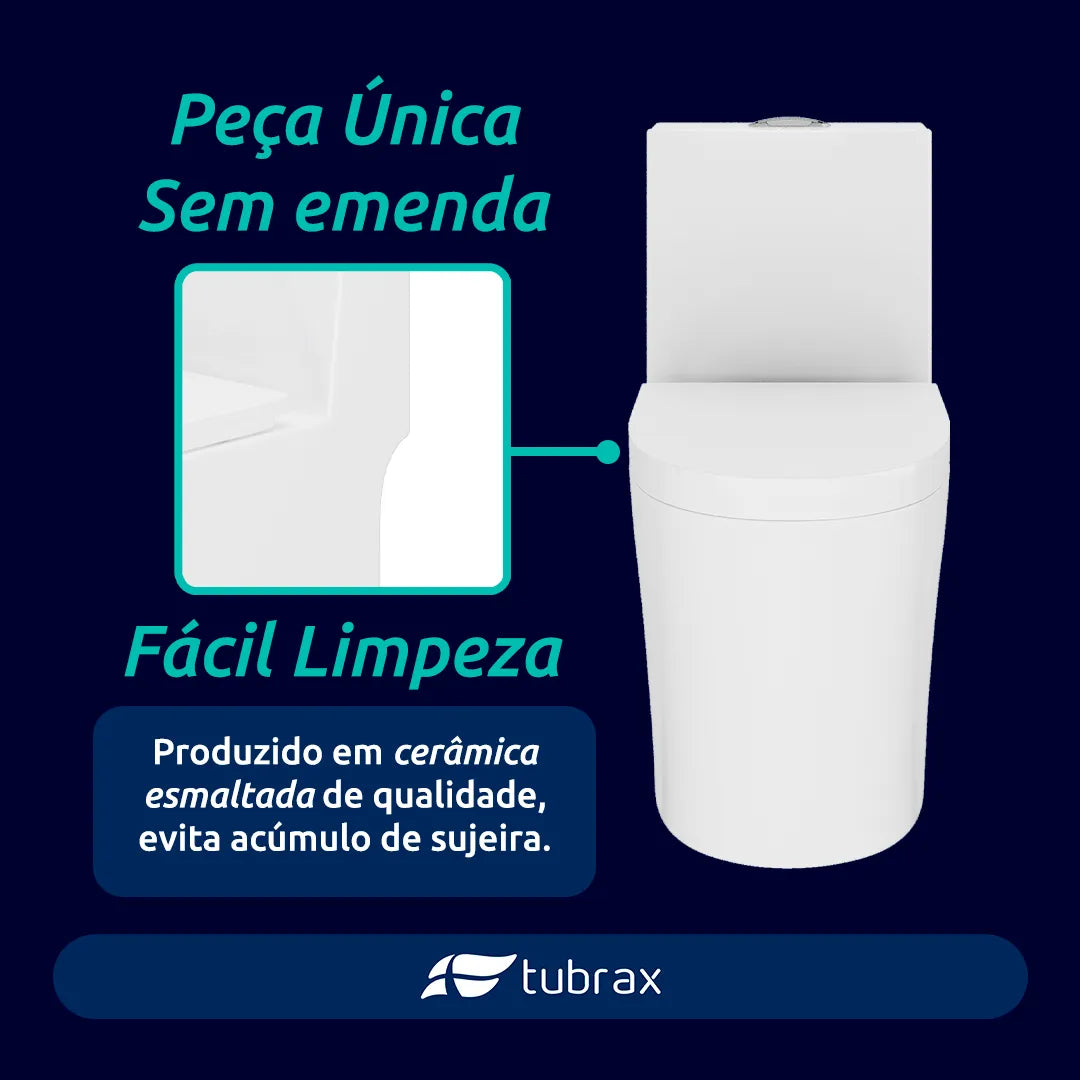 Vaso Sanitário Monobloco - Caixa Acoplada Completo Privada Cor Branco