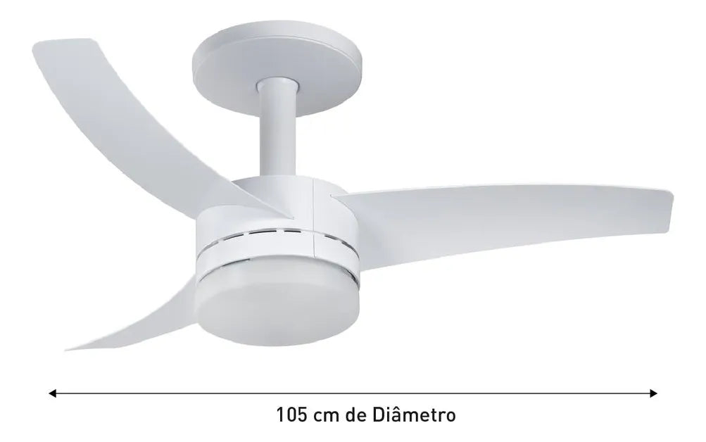 Ventilador Teto Arno Branco 3 Pás Contro. Remoto Vx13