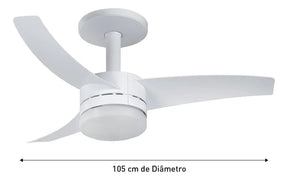 Ventilador Teto Arno Branco 3 Pás Contro. Remoto Vx13
