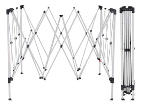 Tenda Gazebo Sanfonado Articulada Dobrável 3 por 3 metros com Mala Transporte The Black Tools cor azul