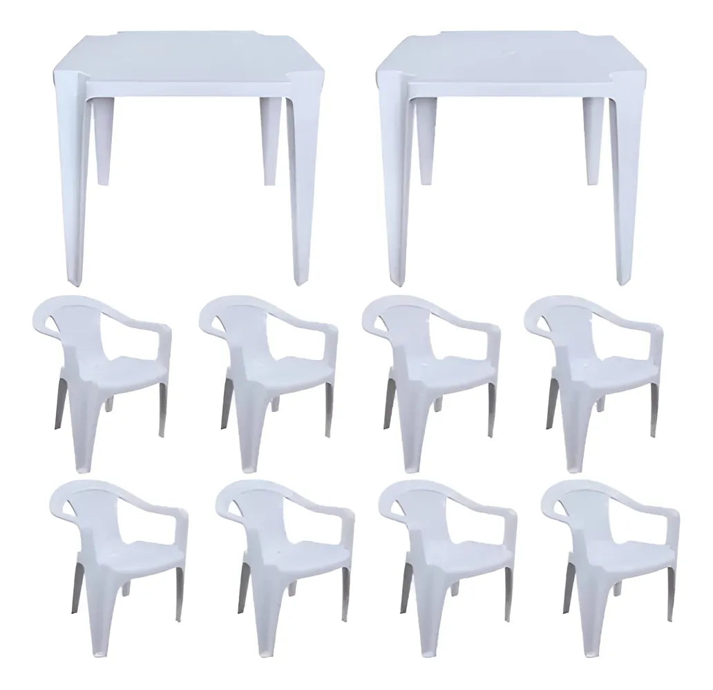 Kit C/20 Cadeira Para Mesas De Bar 182kg Resistente Firme Cor Branco Liso