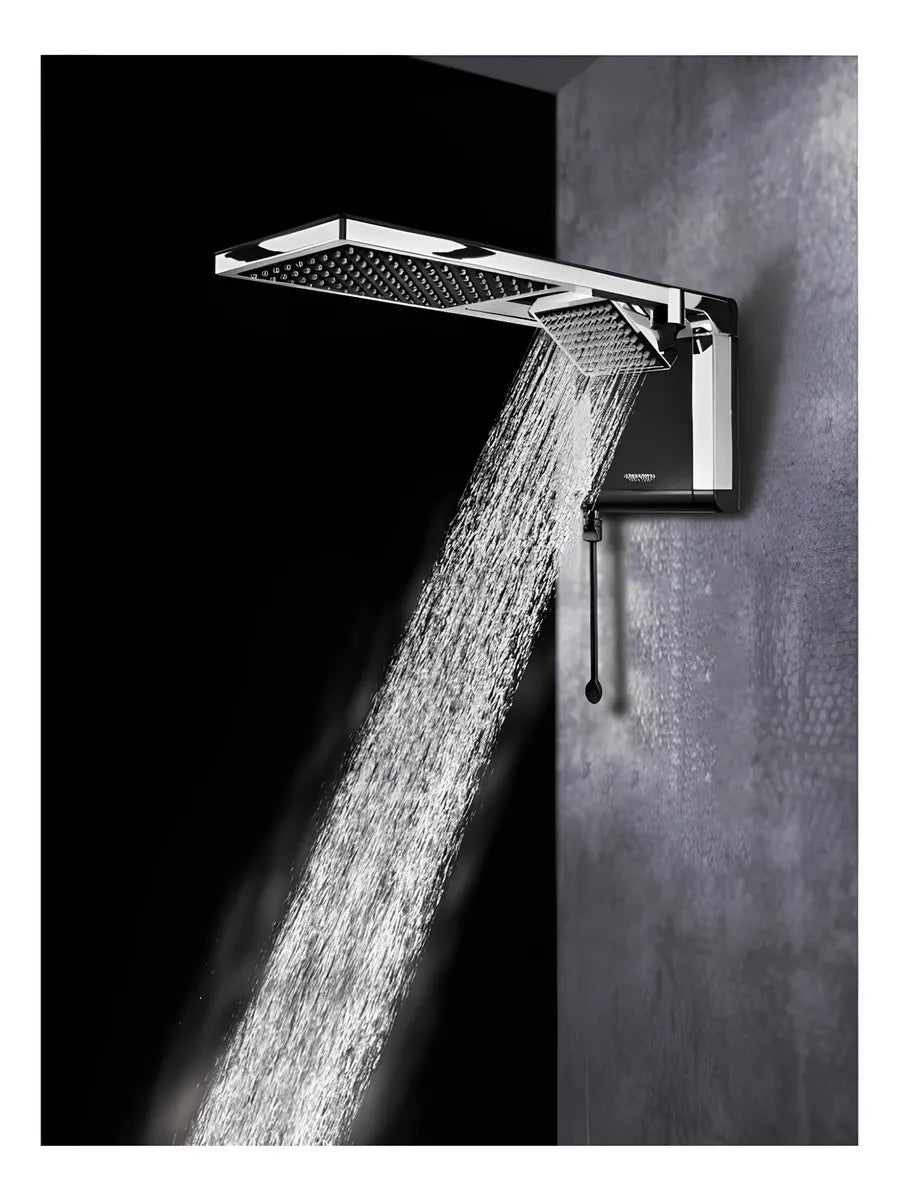 Lorenzetti Acqua Ultra Duo chuveiro elétrico de parede preto-cromado 7800W