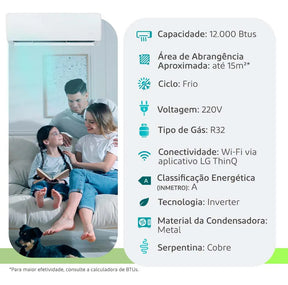 Ar Condicionado Voice Dual Inverter IA 12000 Btus Só Frio Branco