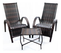 Cadeiras C/ Mesinha De Centro Junco Sintético Varanda