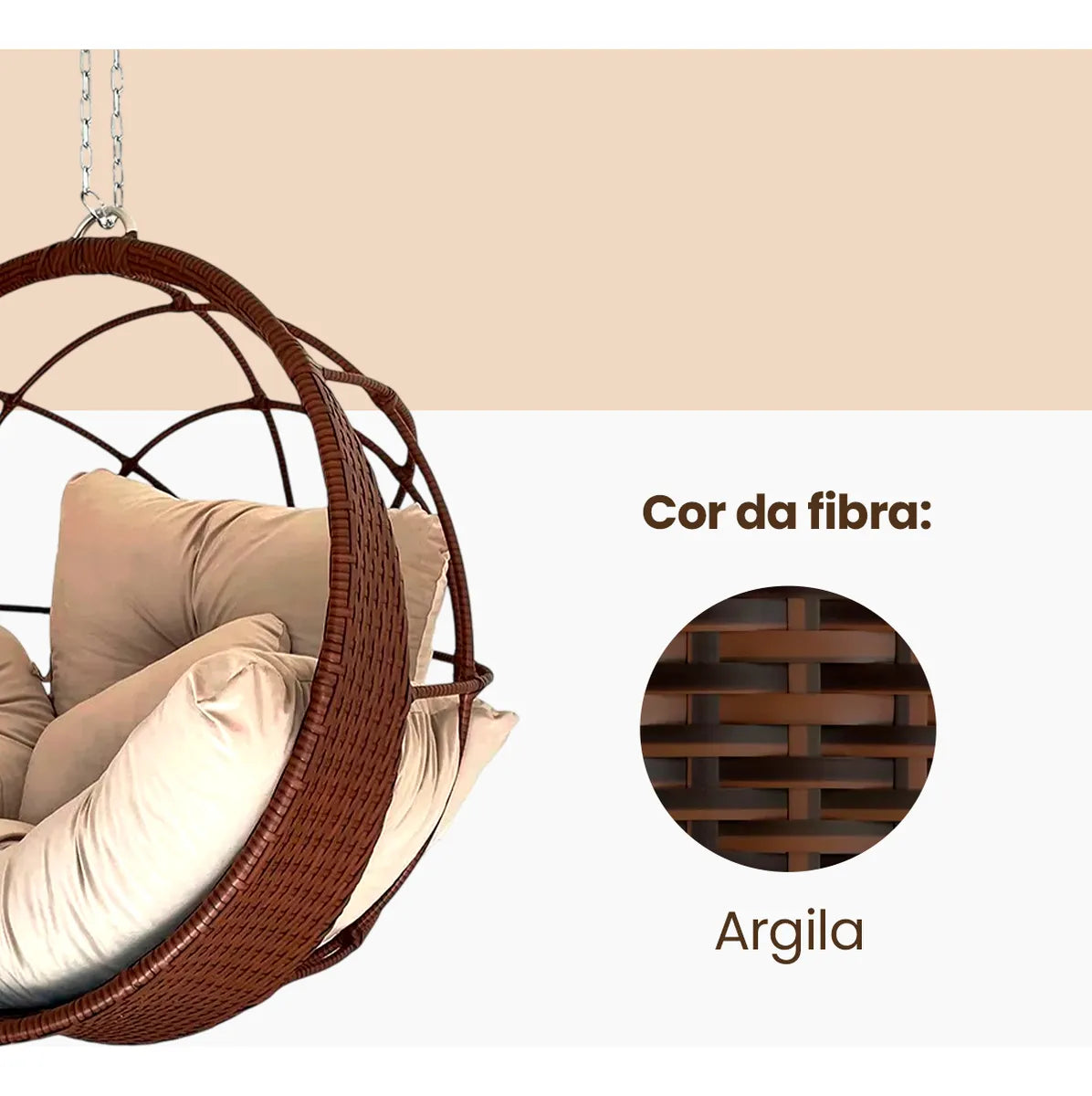 Balanço Suspenso Ninho Ômega Cadeira Ninho Gourmet Alumínio