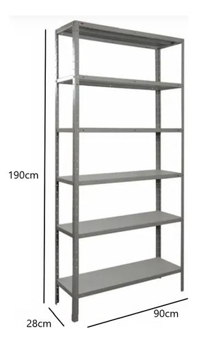 Estante Armário Prateleira de Aço 6 Bandeja Organizador Multiuso preta suporta 150kg 198cm x 90cm x 28cm