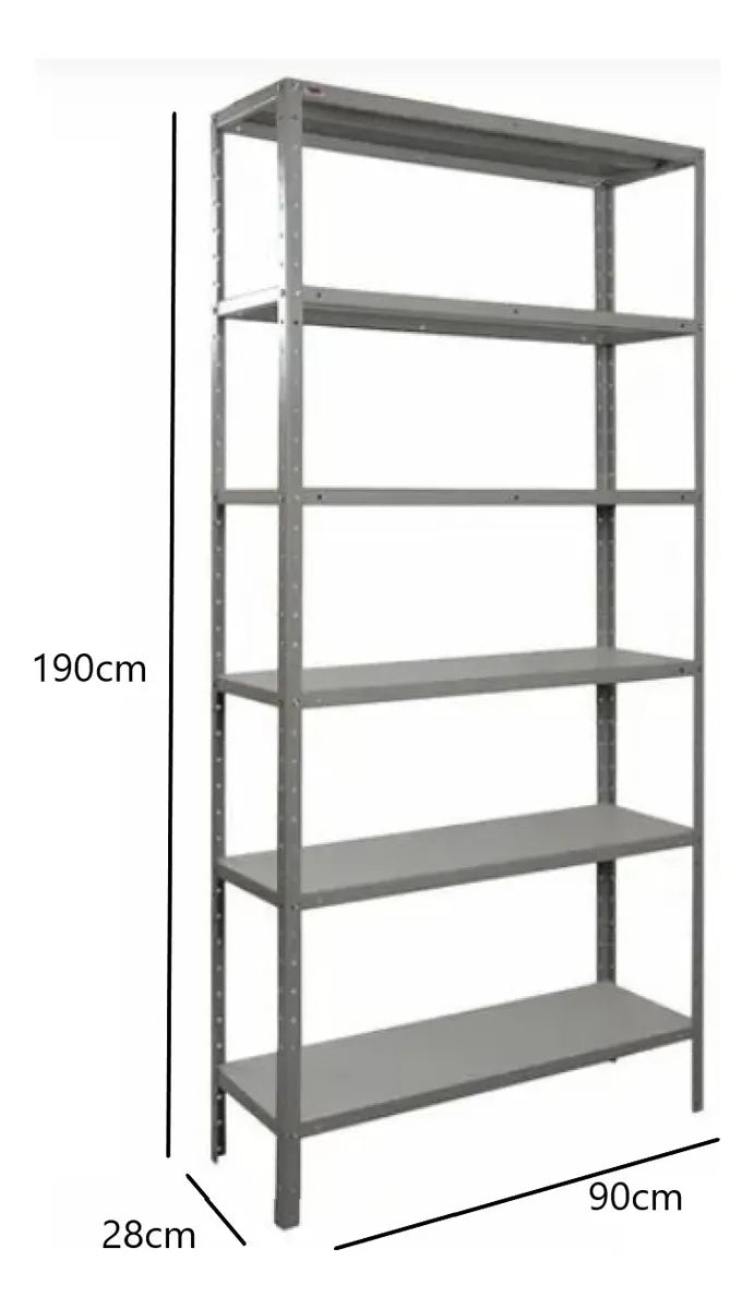 Estante Armário Prateleira de Aço 6 Bandeja Organizador Multiuso preta suporta 150kg 198cm x 90cm x 28cm