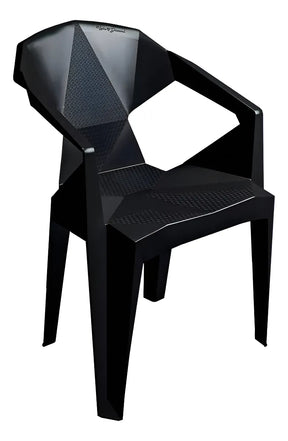 Kit Mesa Monoboco Com 4 Cadeiras Poltrona Diamond 182kg Cor Preto