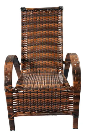 Cadeira Poltrona Jardim Varanda Junco Sintético - Kit 6 Un.