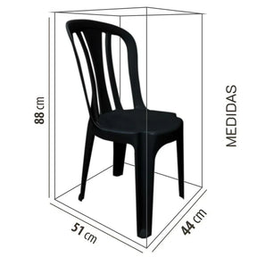 Conjunto/Jogo de Mesa com 4 Cadeiras Plásticas Bistrô Suporta 182kg