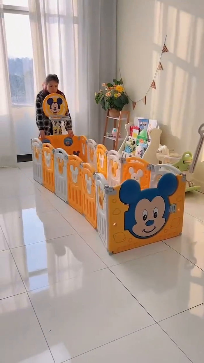 Parque Infantil Disney 7 em 1 Balanço Cesta Basquete Escorregador (GANHE 1 TAPETE DE BRINDE)