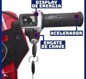 Triciclo Elétrico Drift 3 velocidades 350w Bluetooth Infantil