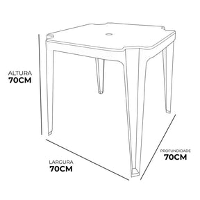 Conjunto/Jogo de Mesa com 4 Cadeiras Plásticas Bistrô Suporta 182kg Oferta